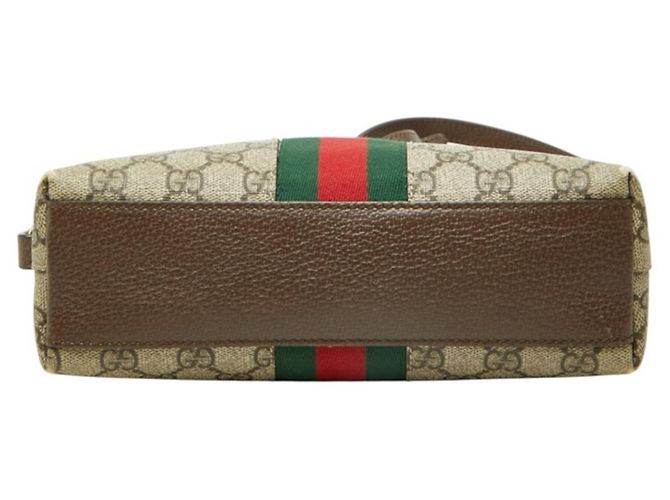 Borsa a tracolla Gucci Ophidia GG Supreme Sherry Line Marrone - vista 3