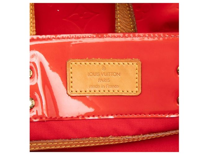 Borsa Tote Louis Vuitton Monogram Vernis Lead MM Rosso - vista 5
