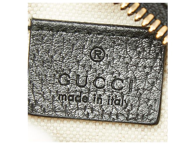 Borsa a Tracolla Gucci GG Velvet Nero Bordò - vista 8