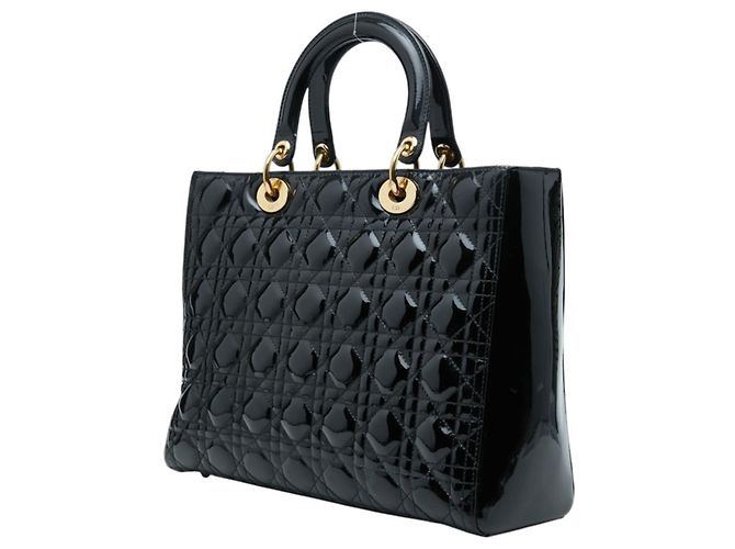 Borsa Christian Dior Lady Dior Cannage Large Nero - vista 2