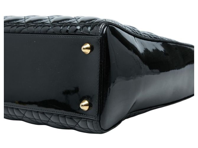 Borsa Christian Dior Lady Dior Cannage Large Nero - vista 4