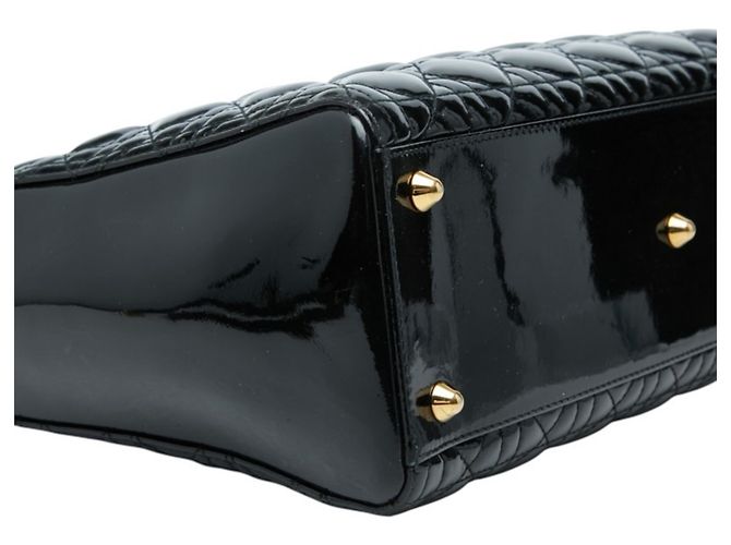 Borsa Christian Dior Lady Dior Cannage Large Nero - vista 5