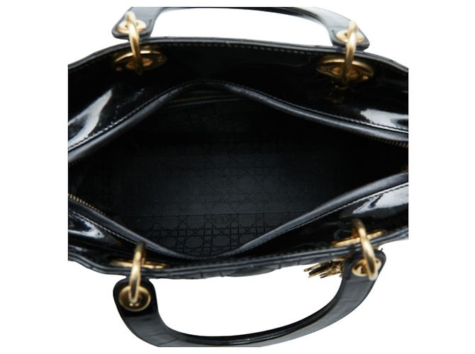 Borsa Christian Dior Lady Dior Cannage Large Nero - vista 8