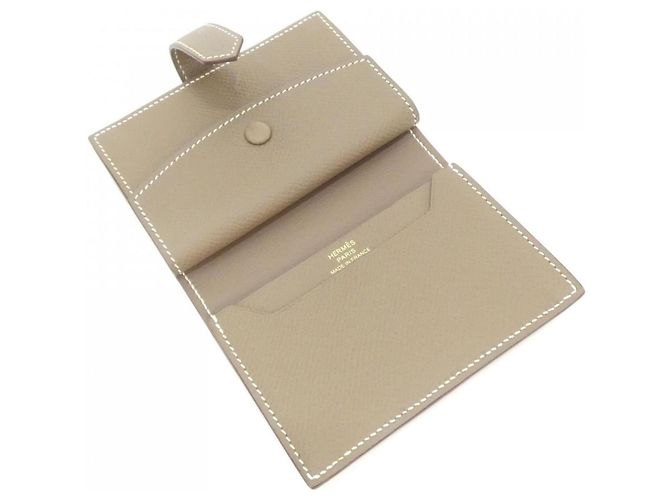 Hermès Hermes Bearn Mini Geldbörse Taupe - Ansicht 3
