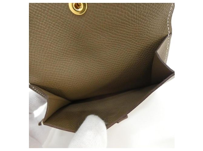 Hermès Hermes Bearn Mini Geldbörse Taupe - Ansicht 4