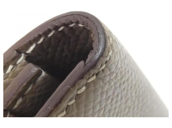 Hermès Cartera Hermes Bearn Soufflé Gris pardo - vista 3