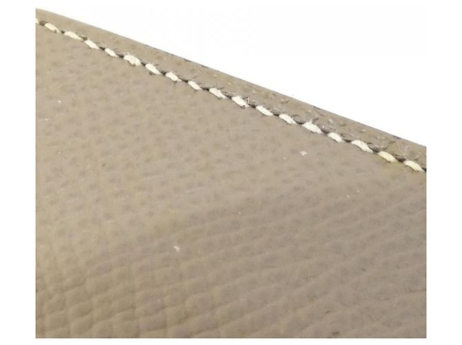 Hermès Cartera Hermes Bearn Soufflé Gris pardo - vista 4