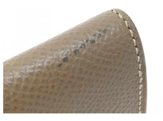 Hermès Cartera Hermes Bearn Soufflé Gris pardo - vista 5