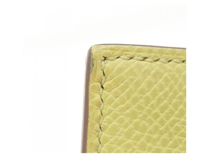 Hermès Hermes Bearn Soufflé Verso Wallet Yellow - view 5