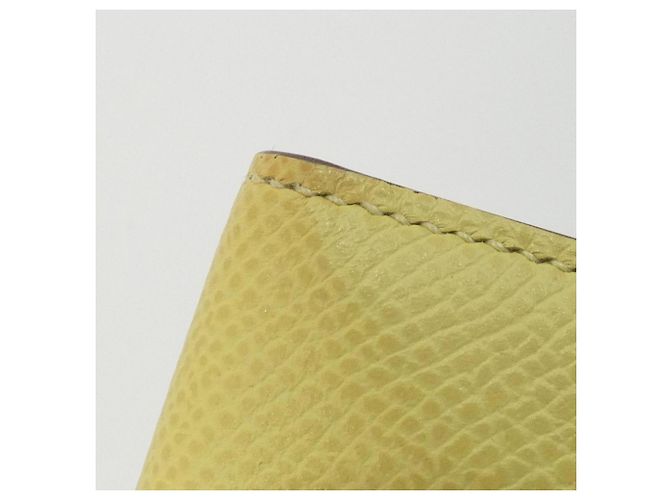 Hermès Hermes Bearn Soufflé Verso Wallet Yellow - view 7