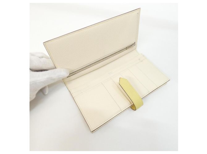 Hermès Hermes Bearn Soufflé Verso Wallet Yellow - view 8