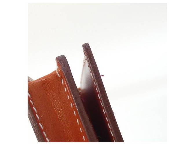 Hermès Cartera larga Hermes Bearn Soufflé Castaño Naranja - vista 3