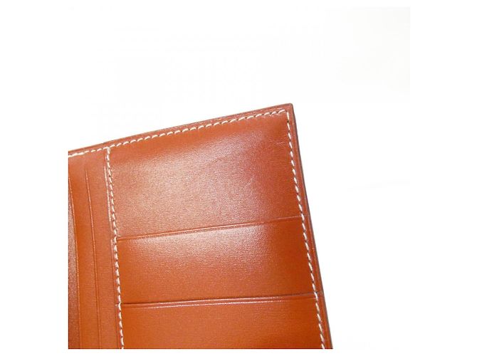 Hermès Cartera larga Hermes Bearn Soufflé Castaño Naranja - vista 9