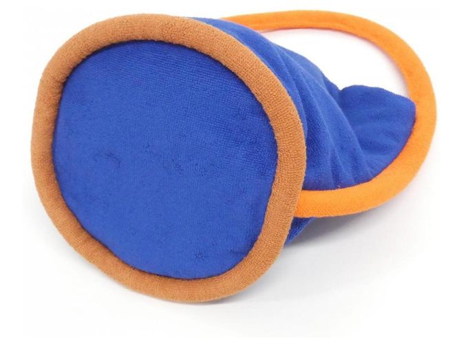 Hermès Bolsa de mão Hermes em algodão azul e laranja - vista 2