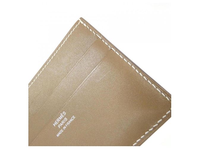Hermès Tarjetero Hermes Cheval Pict Beige - vista 3
