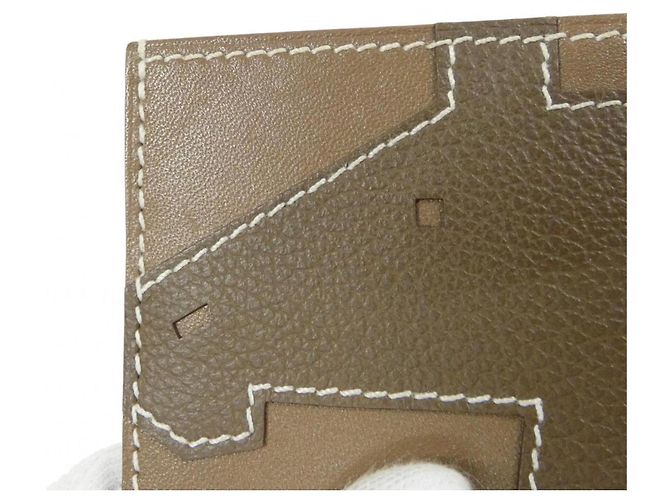 Hermès Tarjetero Hermes Cheval Pict Beige - vista 4