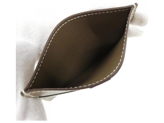Hermès Tarjetero Hermes Cheval Pict Beige - vista 5