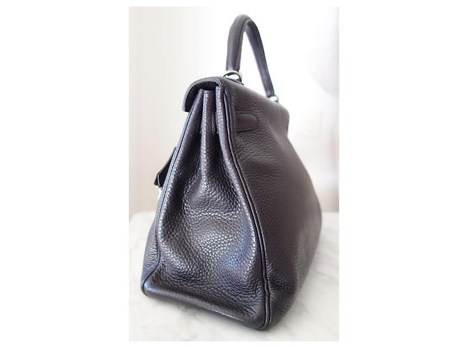 Mala Hermès Kelly 32 Raisin Marrom - vista 4