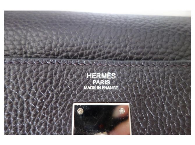 Mala Hermès Kelly 32 Raisin Marrom - vista 5