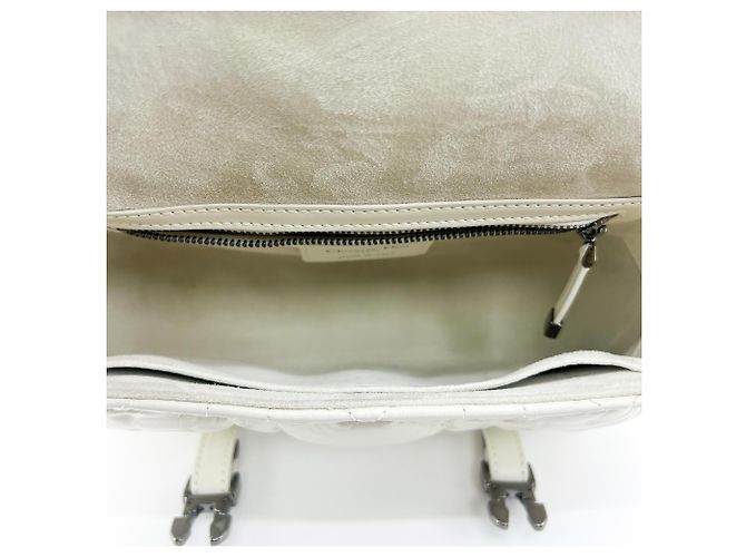 Christian Dior Diorcamp Messenger Padded Macrocannage Quilt Calfskin Small Bianco - vista 5