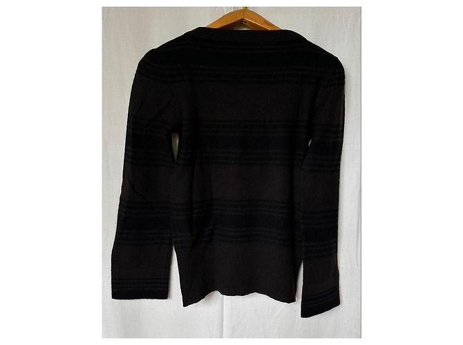 Sonia Rykiel gestreifter Pullover Schwarz - Ansicht 3