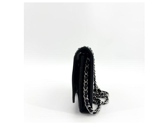 Chanel Timeless Wallet on Chain in pelle testurizzata Nero - vista 4