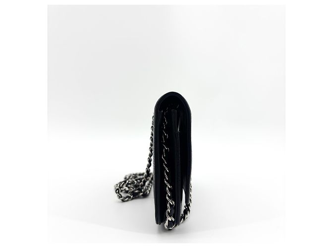 Chanel Timeless Wallet on Chain in pelle testurizzata Nero - vista 5