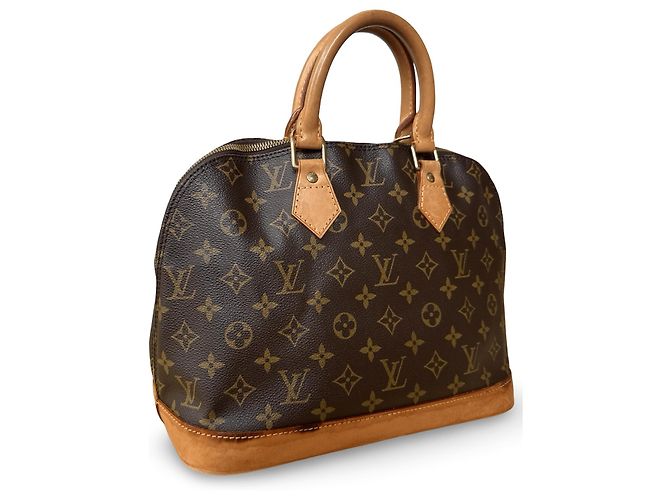 Borsa a mano Louis Vuitton Alma Marrone Pelle Oro D'oro - vista 2