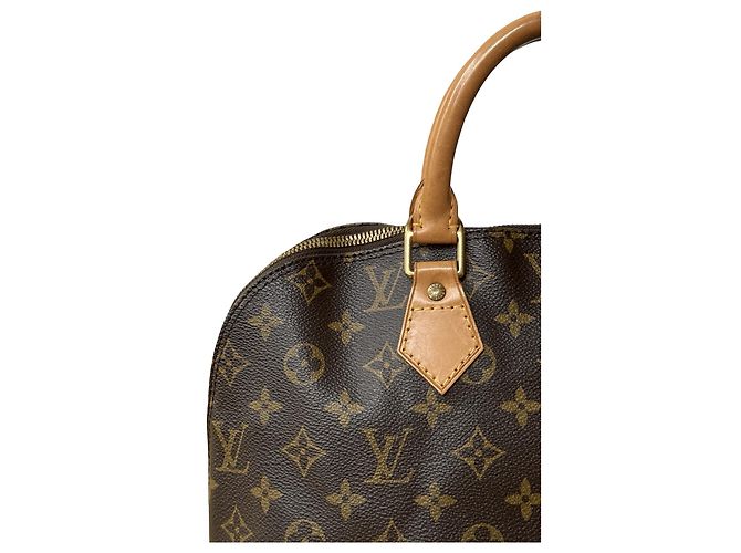 Borsa a mano Louis Vuitton Alma Marrone Pelle Oro D'oro - vista 4