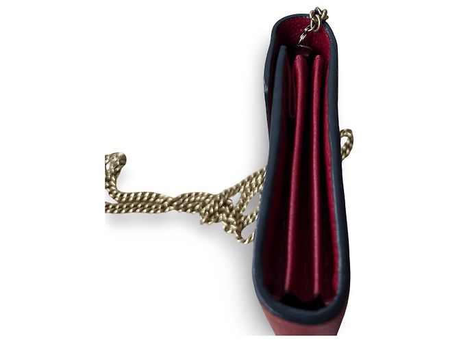Clutch Gucci Marmont in pelle rossa Rosso - vista 8
