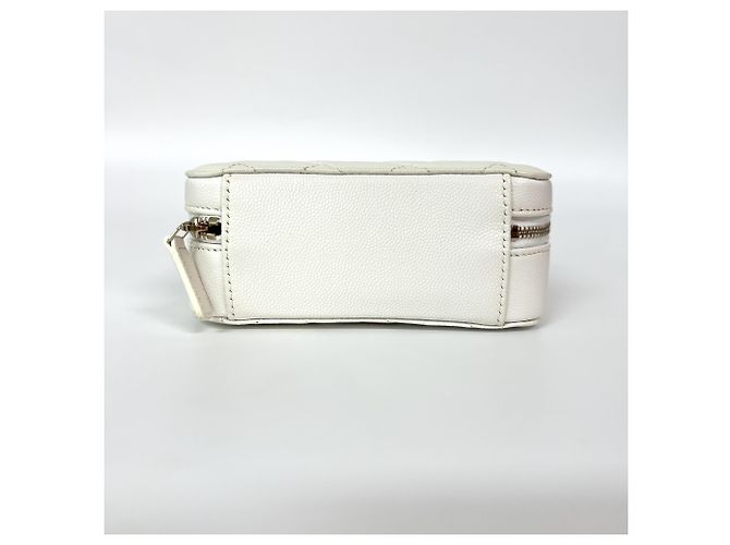 Chanel Square CC Chain Camera Quilted Caviar Mini Weiß - Ansicht 6
