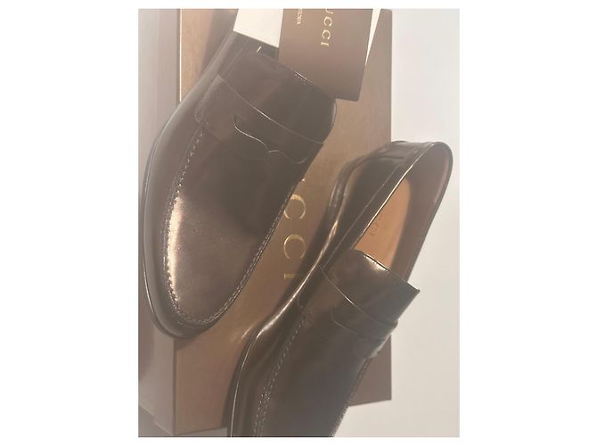 Mocassini Gucci in Pelle Marrone - vista 3