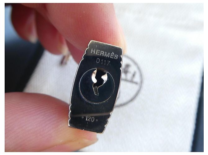 Set Lucchetto e Chiavi Hermès Metallo Argentato Argento - vista 4
