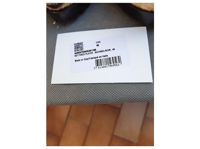 Botas de salto anabela Alaïa em couro de bezerro e leopardo Marrom Preto - vista 6