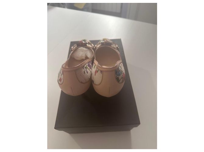 Gucci Flora Absatzschuhe Pink Weiß Rot Blau Mehrfarben Grün Gelb - Ansicht 5