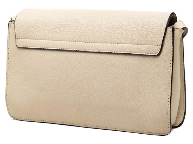 Borsa a tracolla Chloé Faye con logo impresso Beige - vista 2