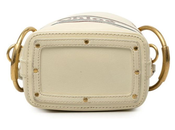 Borsa a mano/Borsa a tracolla Chloé ROY Logo Marrone Bianco Beige - vista 3