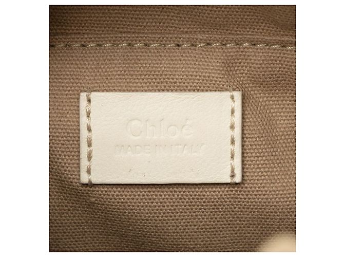 Borsa a mano/Borsa a tracolla Chloé ROY Logo Marrone Bianco Beige - vista 5
