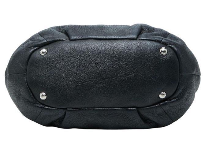 Sac à main Prada avec plaque logo triangle Noir - vue 3