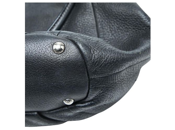 Sac à main Prada avec plaque logo triangle Noir - vue 4