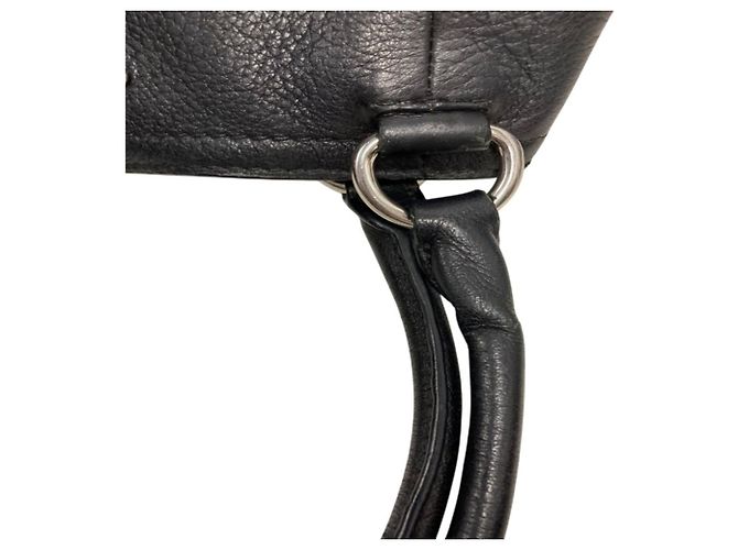 Sac à main Prada avec plaque logo triangle Noir - vue 7