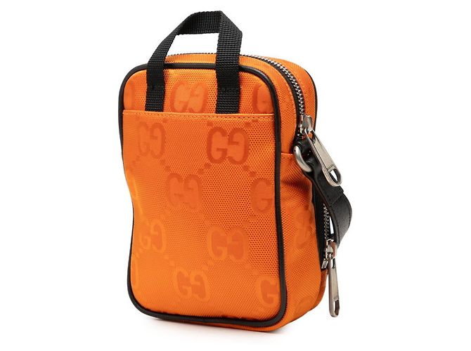 Borsa a tracolla Gucci Off the Grid Nero Arancione - vista 2