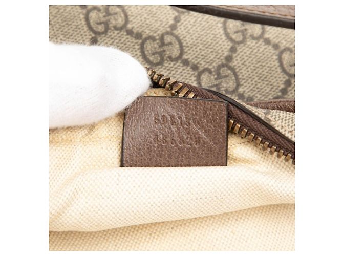 Borsa Gucci GG Supreme Sherry Line Ophidia Marrone Beige - vista 6