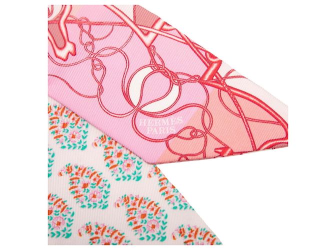 Hermès Hermes Twilly Whip Block Schal Pink Mehrfarben - Ansicht 3