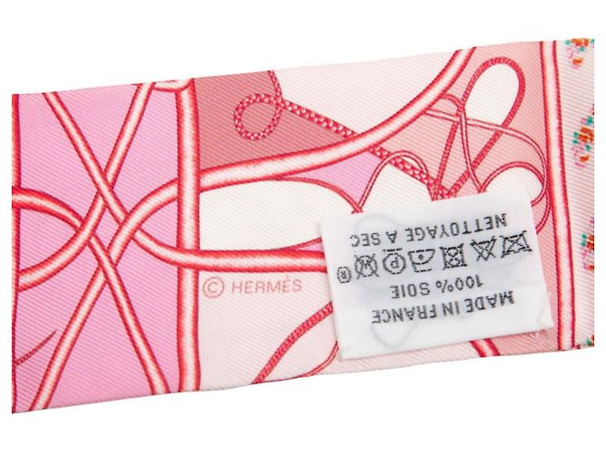Hermès Hermes Twilly Whip Block Schal Pink Mehrfarben - Ansicht 4