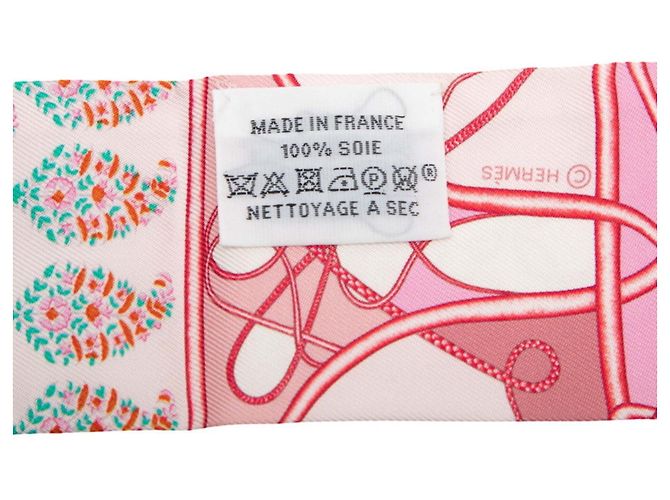 Hermès Hermes Twilly Whip Block Schal Pink Mehrfarben - Ansicht 5