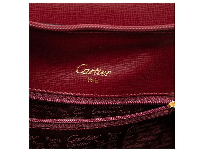 Zaino Cartier Must Line in pelle Bordeaux Bordò - vista 5