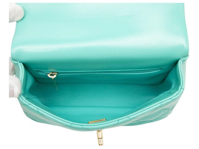 Timeless Borsa a tracolla con manico e catena Chanel Coco Mark Matelassé Arancione - vista 4