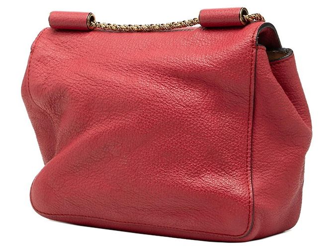 Chloé Elsie Umhängetasche aus rosa Leder mit Kette Pink - Ansicht 2