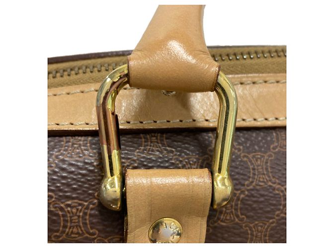 Céline Bolso Boston Mini Macadam Celine Castaño Beige - vista 5